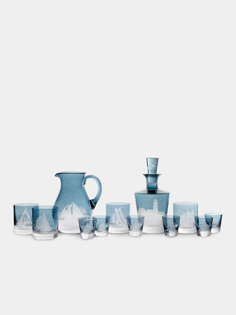 Artel - Golden Age of Yachting Hand-Engraved Crystal Collection - Blue - ABASK