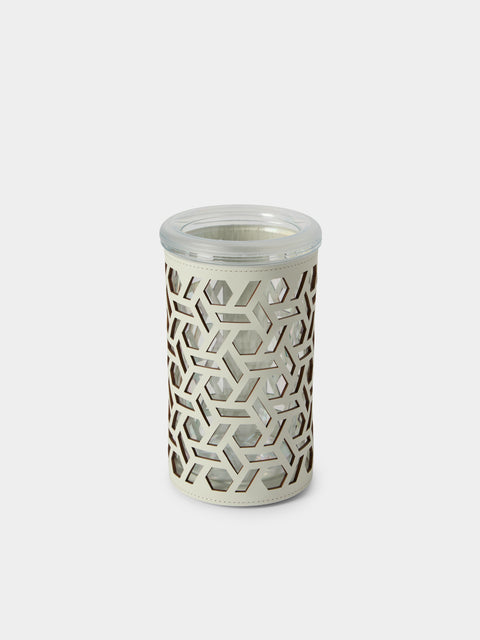 RUDI - Stelvio Leather Thermal Bottle Cooler - White - ABASK - 