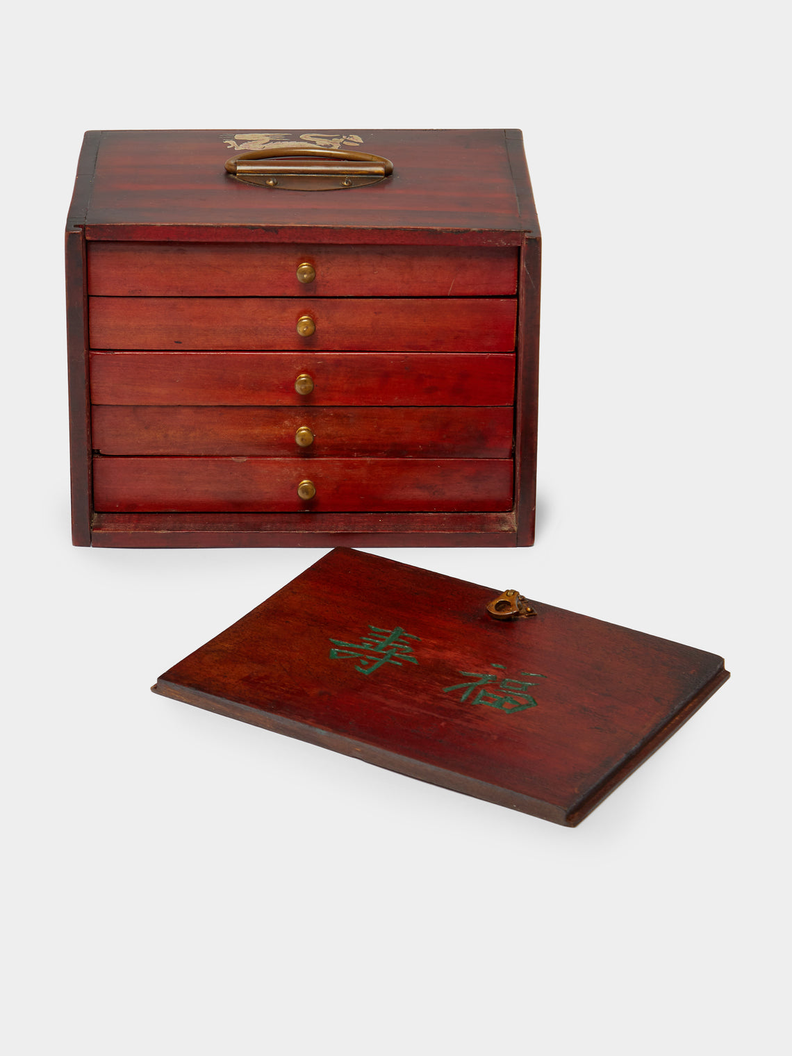 Antique and Vintage - 1924 Chinese Dragon Wood Mahjong Set -  - ABASK