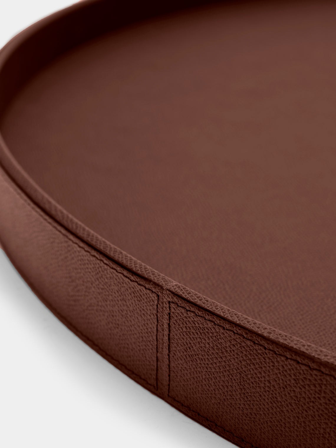 Giobagnara - Polo Utopia Leather Round Tray - Brown - ABASK