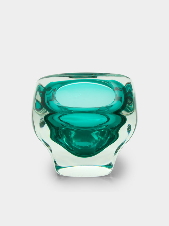 Antique and Vintage - 1970s Murano Glass Bowl - Green - ABASK - 