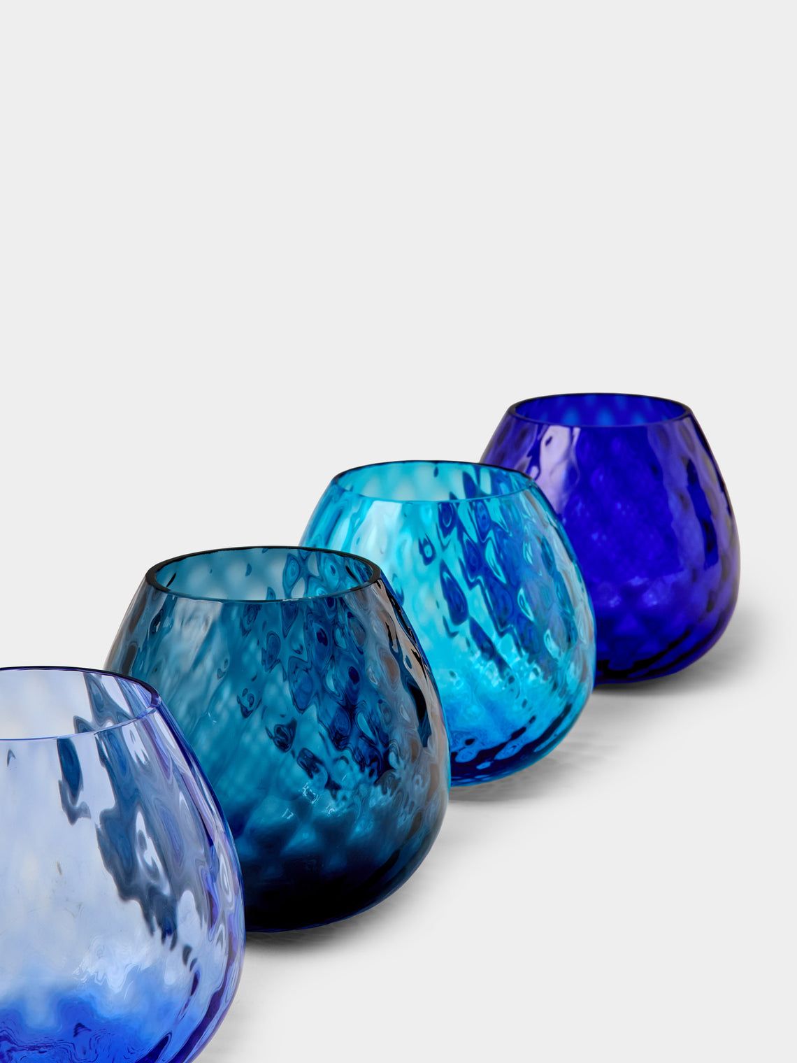 NasonMoretti - Macrame Tealight Holders (Set of 4) - Blue - ABASK