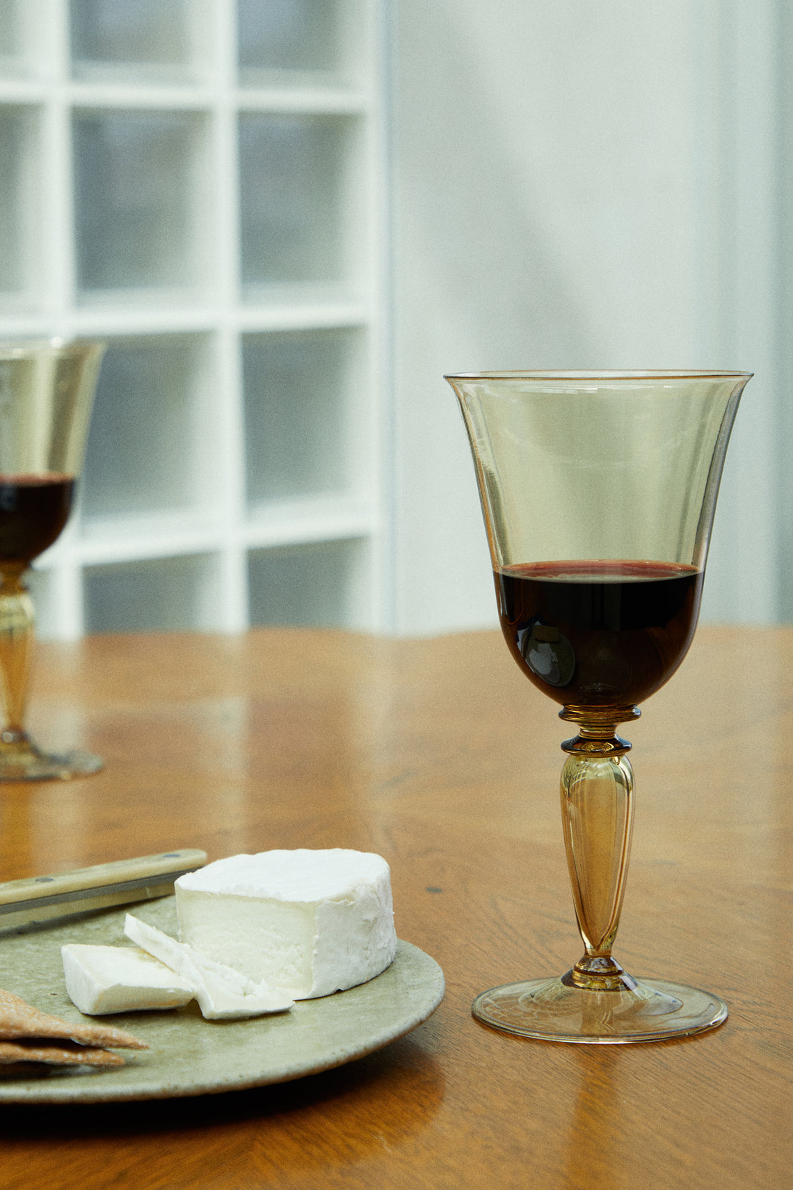 Yali Glass - Roma Hand-Blown Murano Red Wine Glasses (Set of 2) - Yellow - ABASK