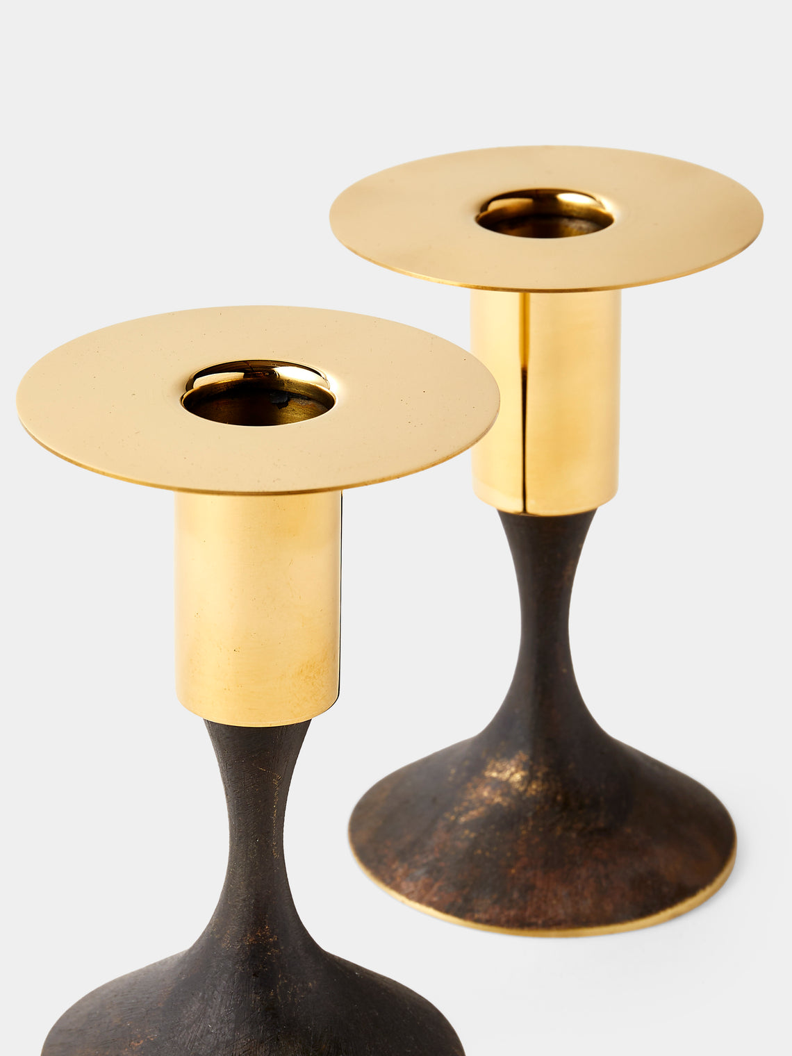 Carl Auböck - Brass Candle Holders (Set of 2) - Black - ABASK