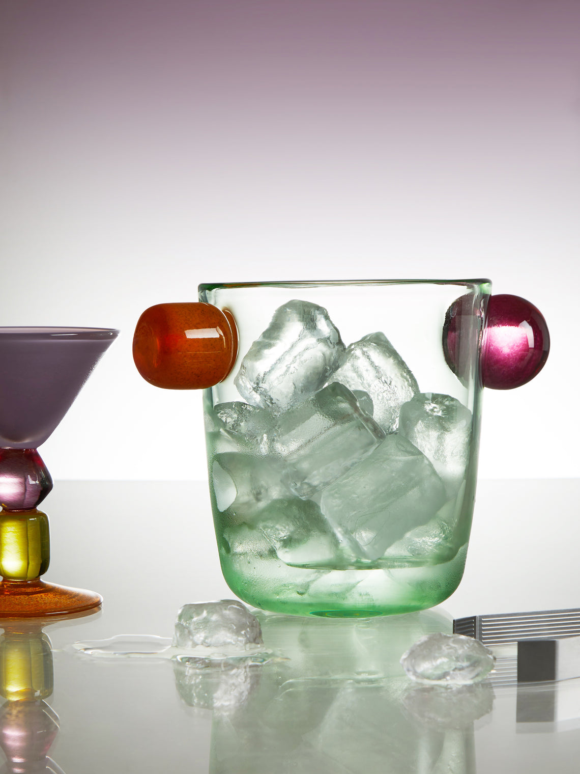 Gather - Miami Hand-Blown Glass Ice Cube Cooler -  - ABASK