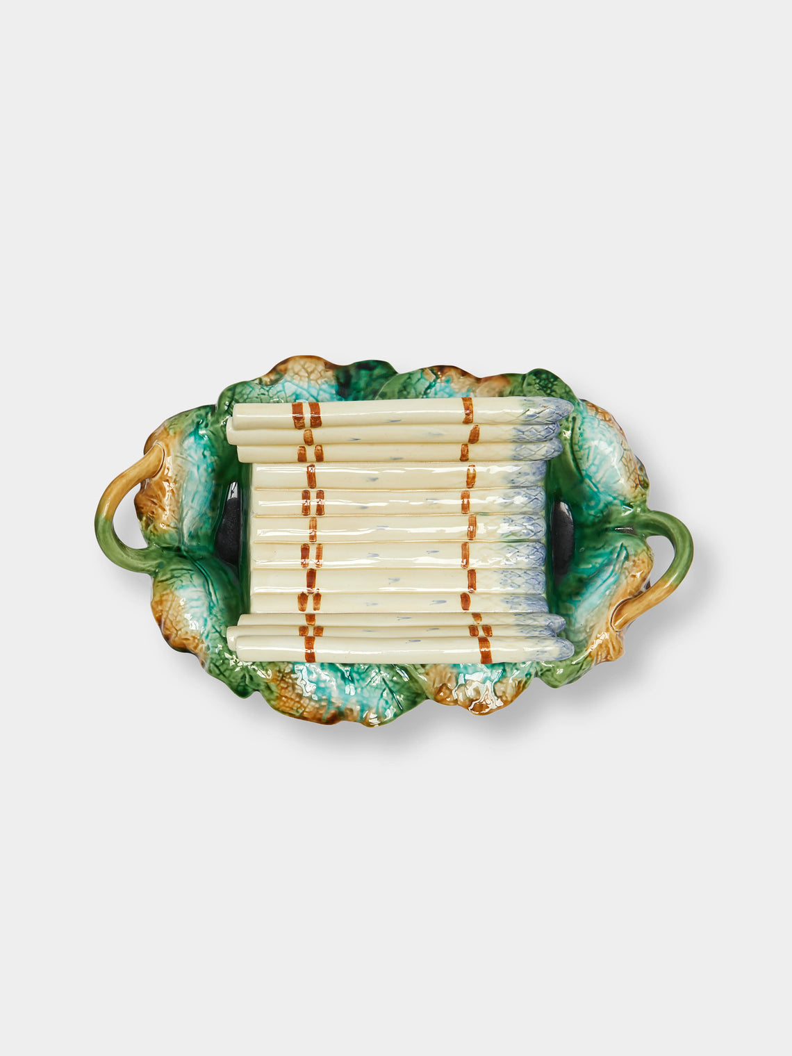 Antique and Vintage - 1910s Asparagus Ceramic Basket -  - ABASK
