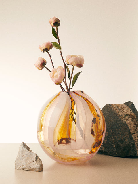 Moonarij - Moonjar Hand-Blown Glass Vase (12in/30cm) - Multiple - ABASK