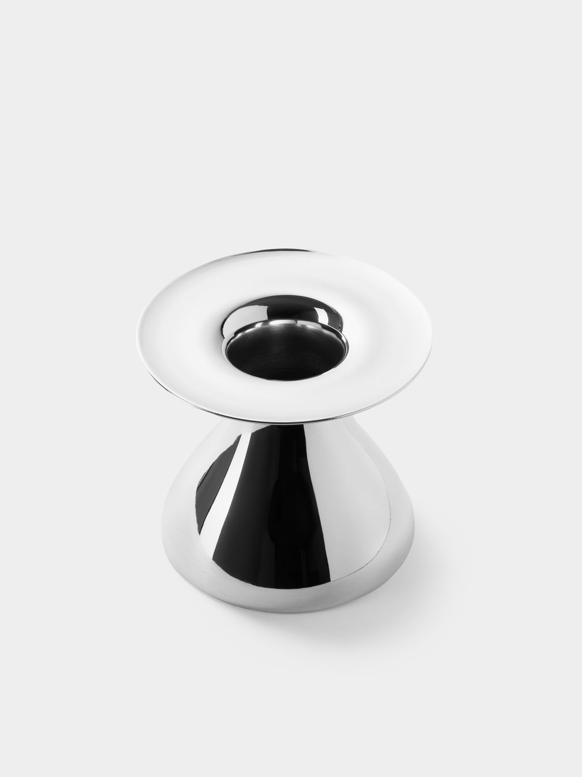 San Lorenzo - 1993 Afra and Tobia Scarpa Pure Silver Vase (6in/15cm) - Silver - ABASK