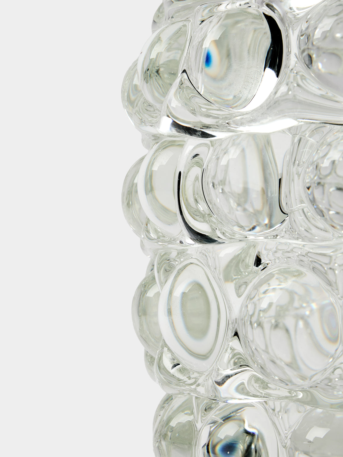 Yali Glass - Boboli Hand-Blown Murano Glass Vase (8.5in/22cm) - Clear - ABASK
