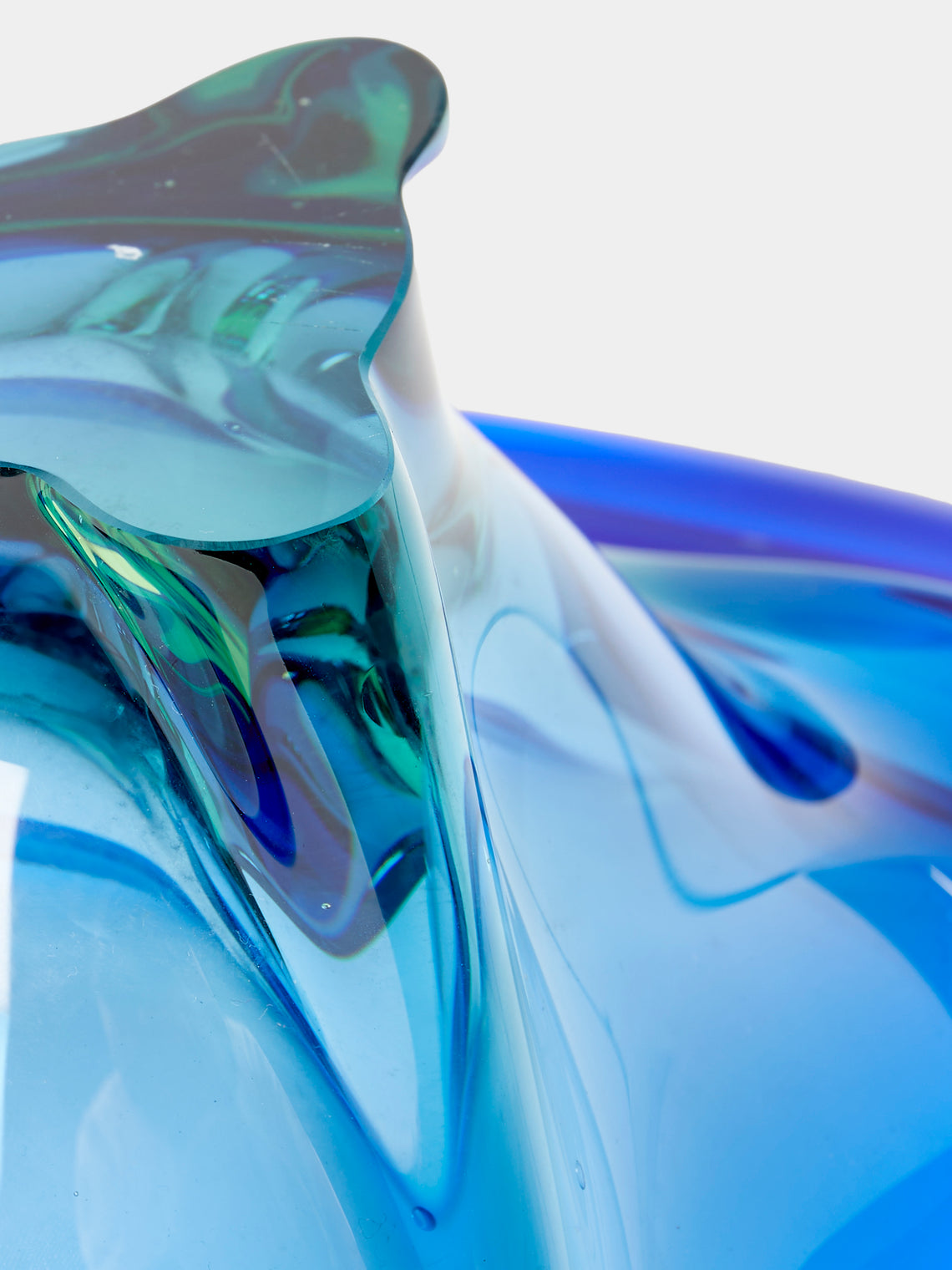 Antique and Vintage - Mid-Century Murano Glass Bowl - Blue - ABASK