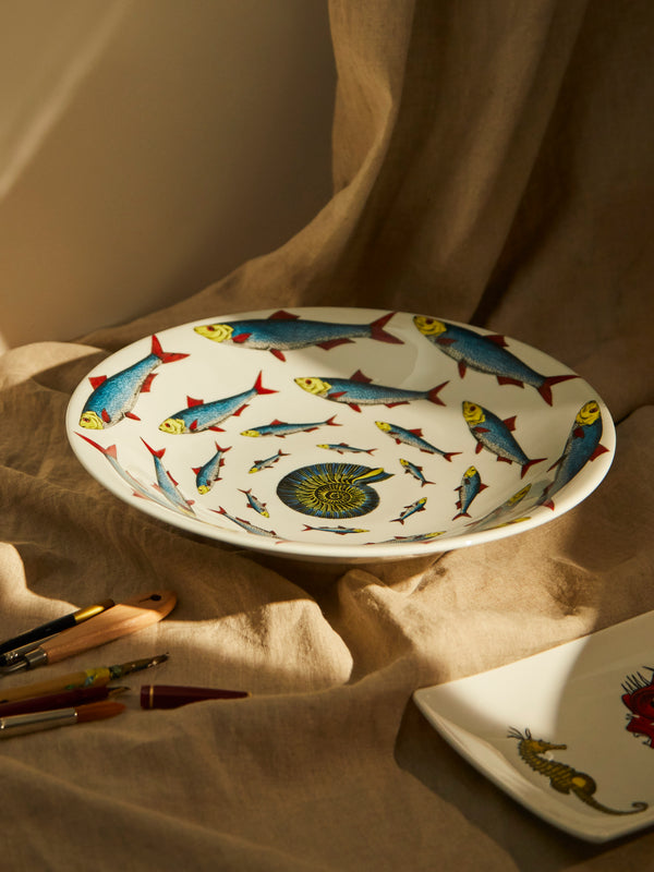 Fornasetti - Vortice Hand-Painted Porcelain Centrepiece -  - ABASK