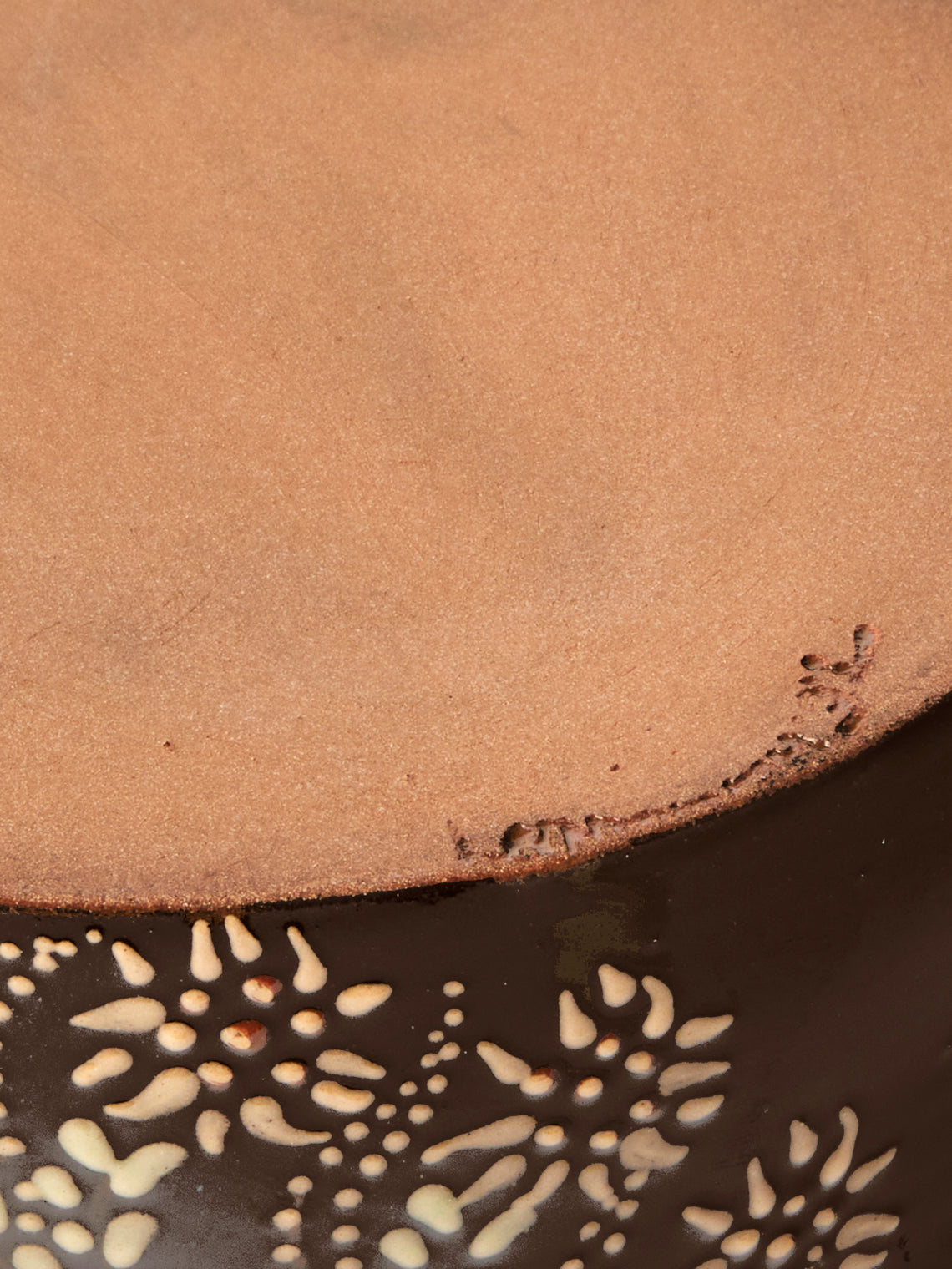 Poterie d’Évires - Flowers Hand-Painted Ceramic Utensil Pot - Dark Brown - ABASK