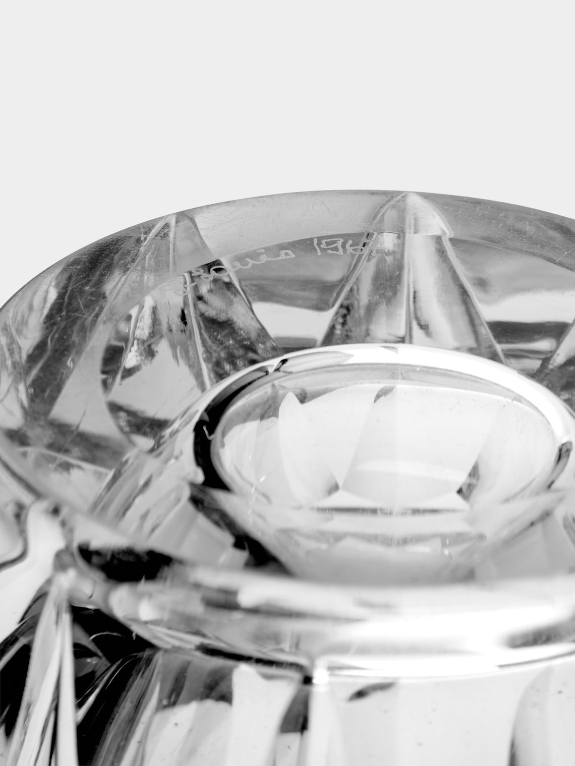 Vintage Montpellier - 1967 Saint Louis Crystal Vase (12in/30cm) - Clear - ABASK