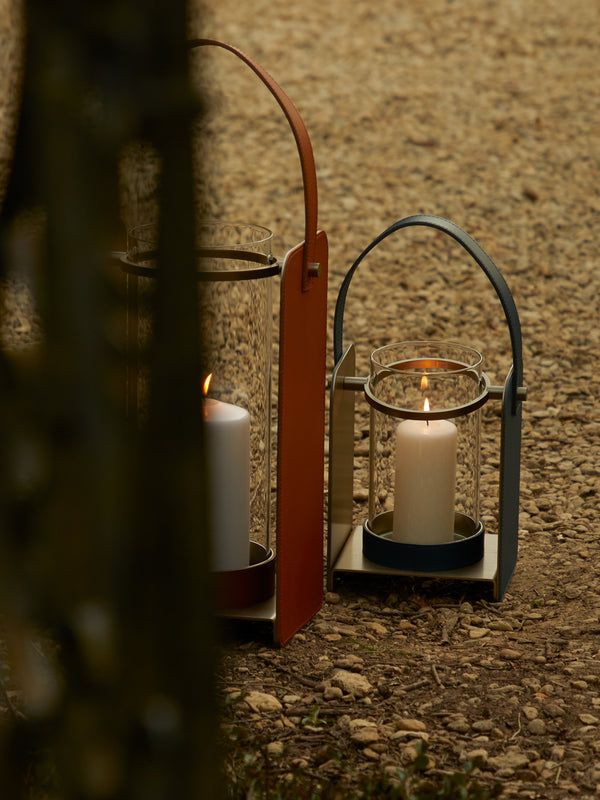 Rabitti 1969 - Lumen Glass and Leather Small Lantern -  - ABASK