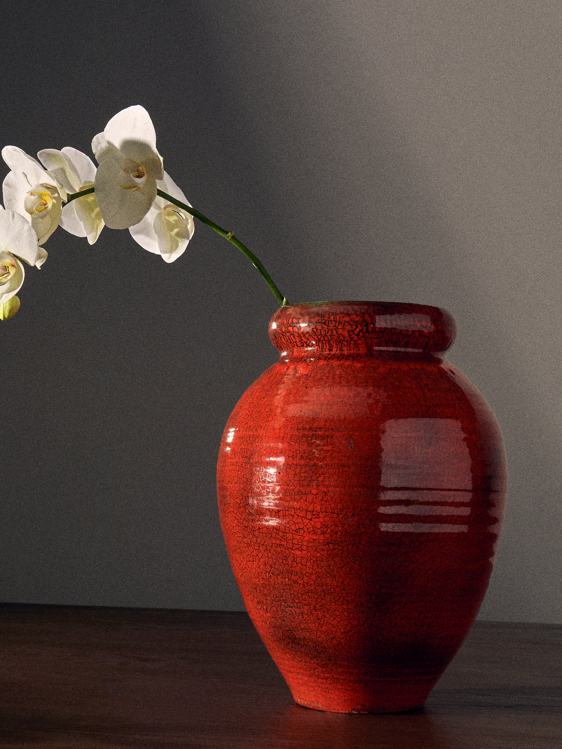 Antique and Vintage - Mid-Century Accolay Ceramic Vase - Red - ABASK