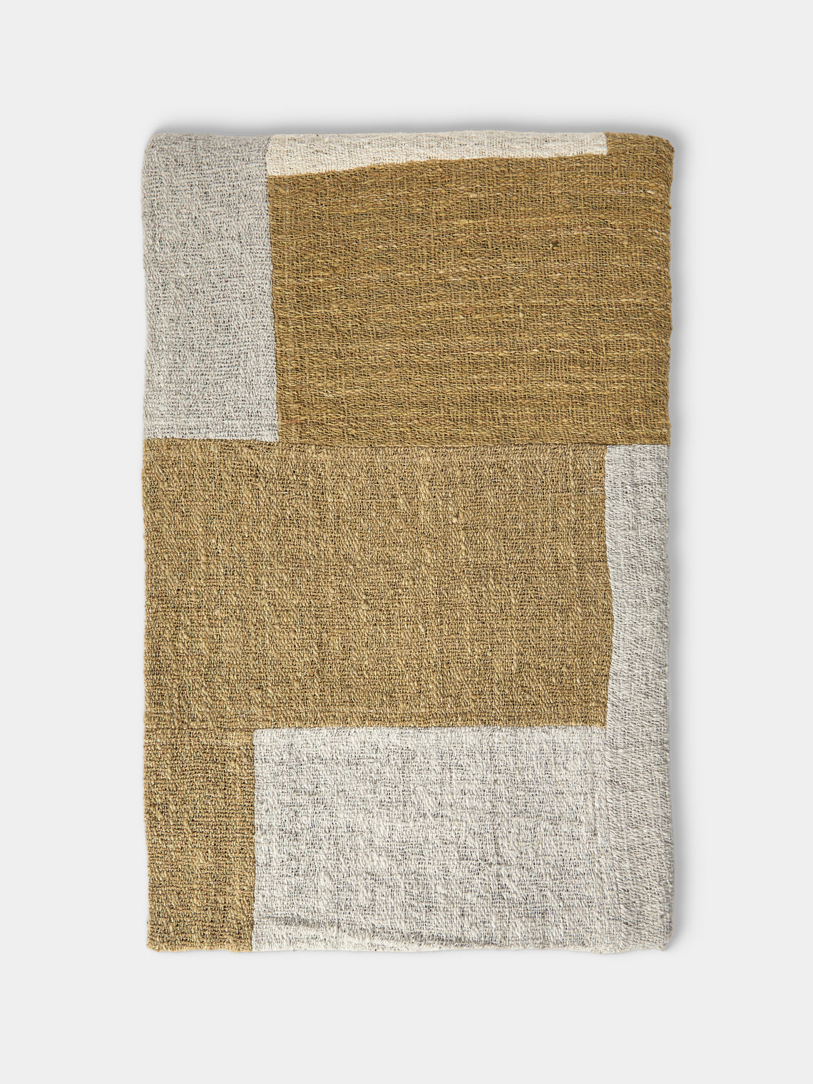 Valentina Hoyos - Hand-Dyed Patchwork Cotton Throw (106in/2.7m) - Natural - ABASK - 