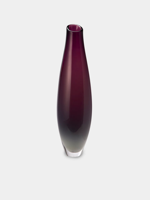 Michele Oberdieck - Cigarillo Hand-Blown Glass Vase (17.5in/44cm) - Purple - ABASK - 