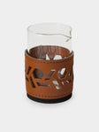 RUDI - Fiordaliso Glass and Leather Milk Jug - Brown - ABASK - 