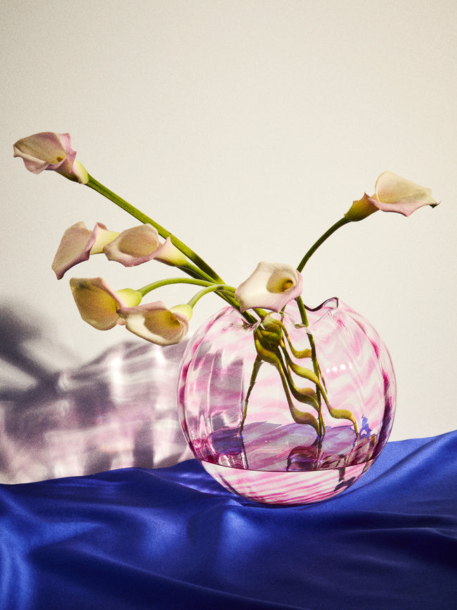 Antique and Vintage - 1950s Seguso Murano Glass Vase (12in/30cm) - Pink - ABASK