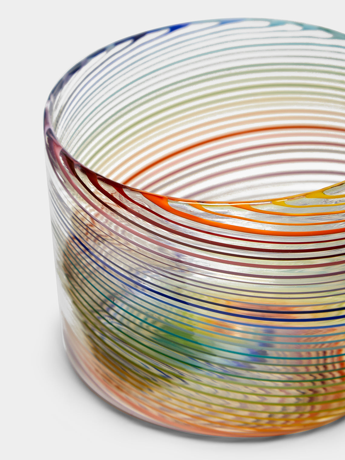 Twist Filigrane Hand-Blown Glass Short Tumblers (Set of 2)
