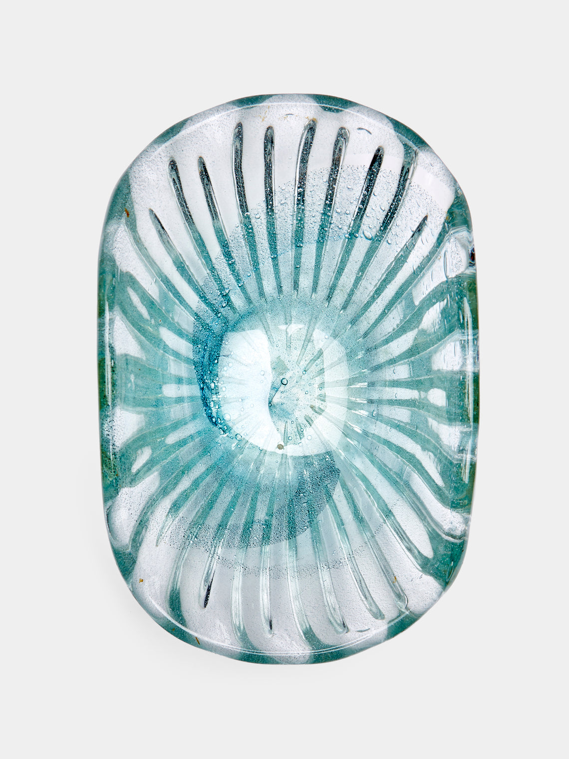 Antique and Vintage - 1950s Ercole Barovier Murano Glass Bowl - Blue - ABASK