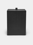 Giobagnara - Walter Leather Wastepaper Bin - Black - ABASK - 