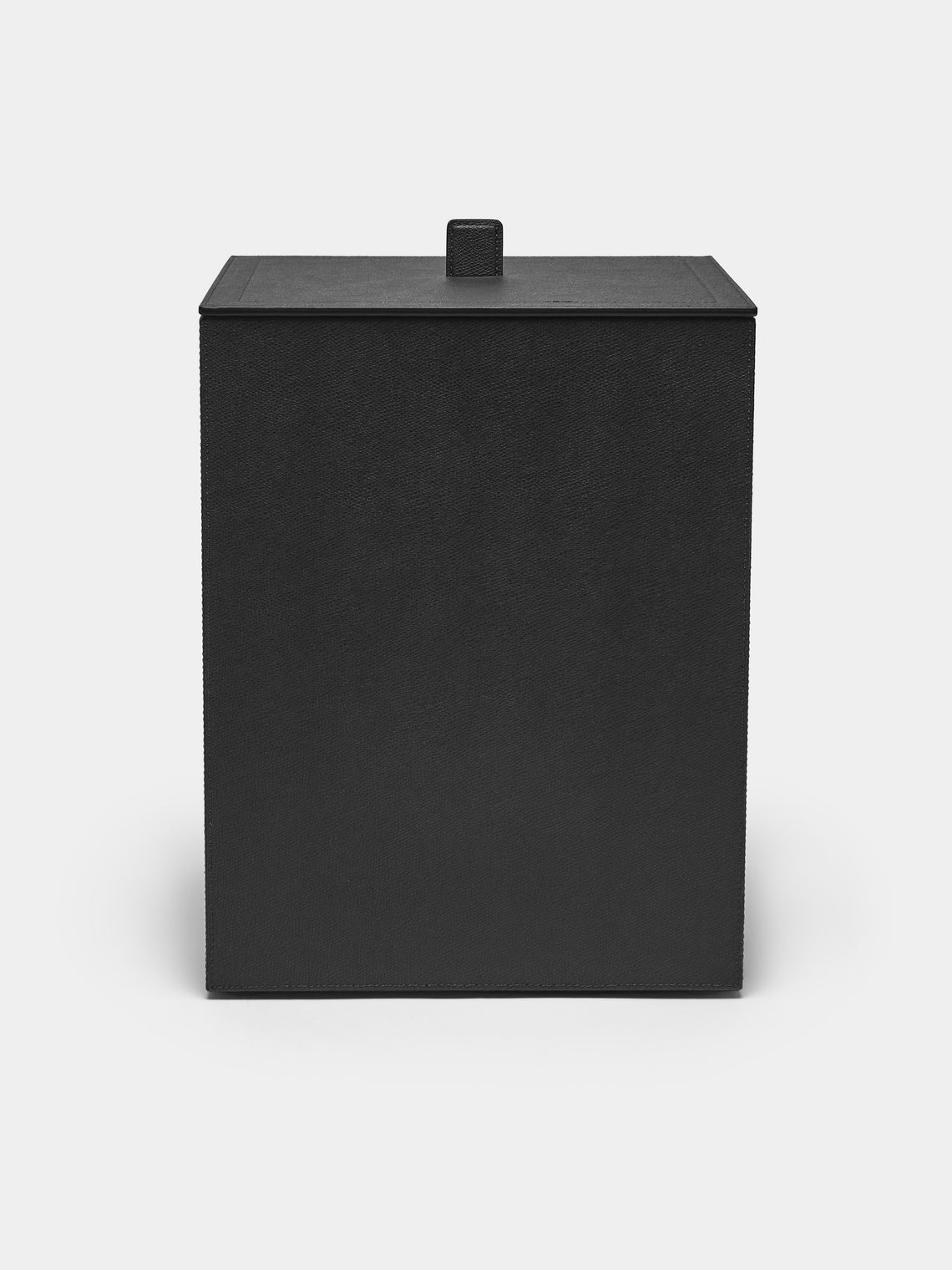 Giobagnara - Walter Leather Wastepaper Bin - Black - ABASK - 