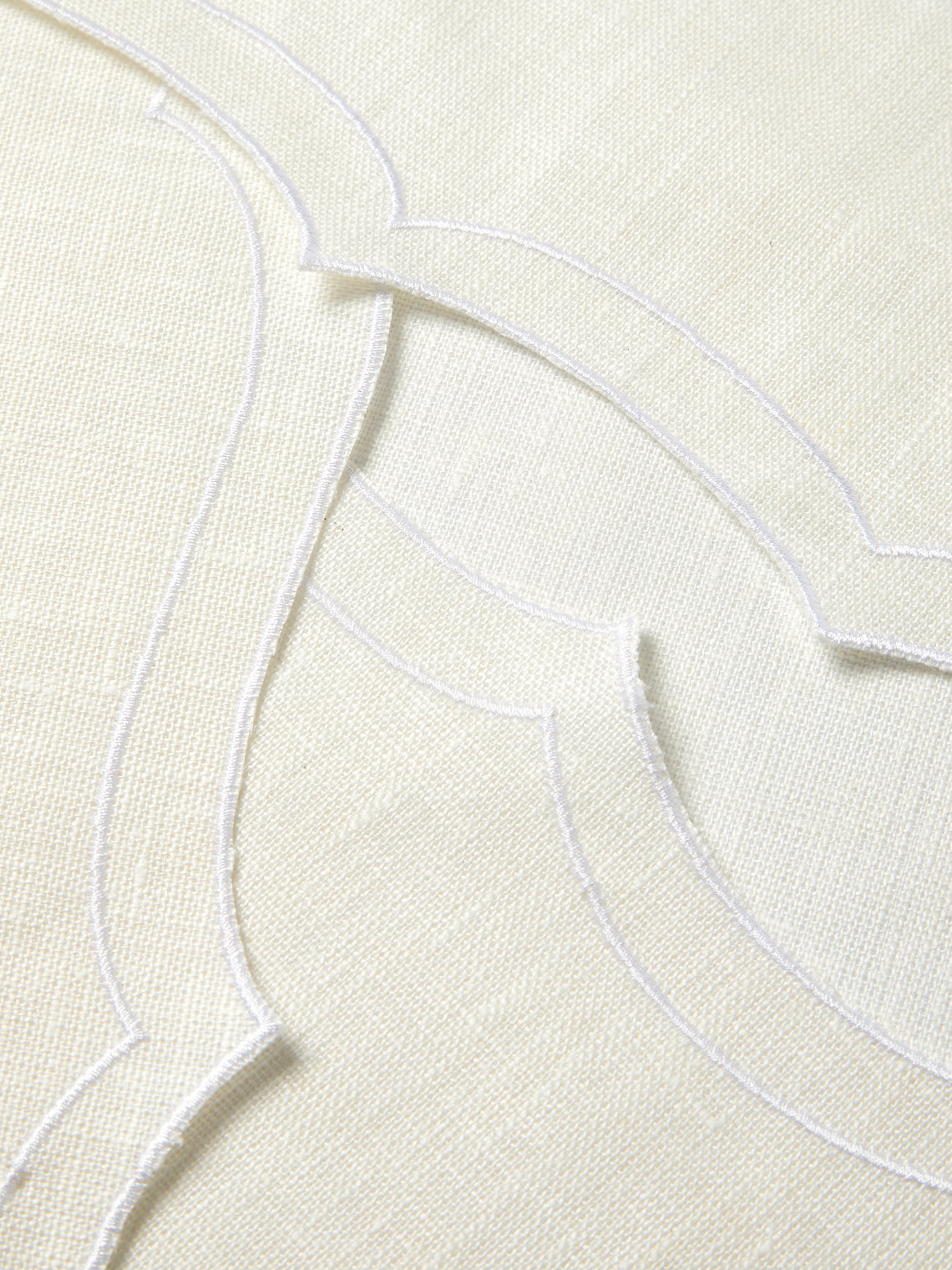 La Gallina Matta - Ninette Linen Placemats (Set of 4) - White - ABASK
