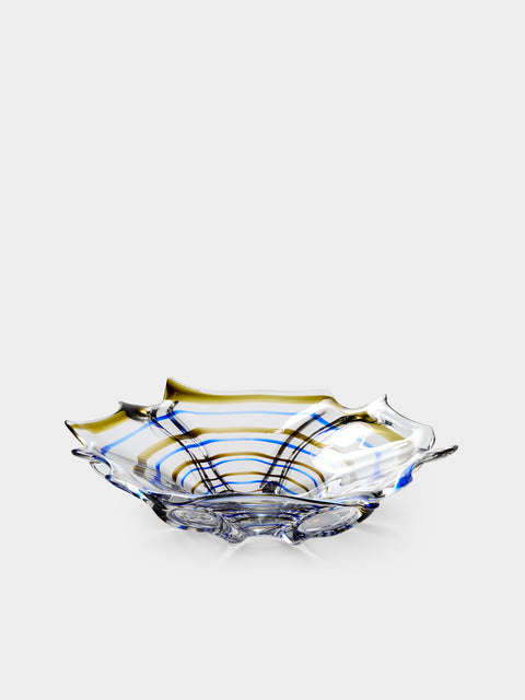 Antique and Vintage - 1980s Fornasetti Murano Glass Bowl - Blue - ABASK - 