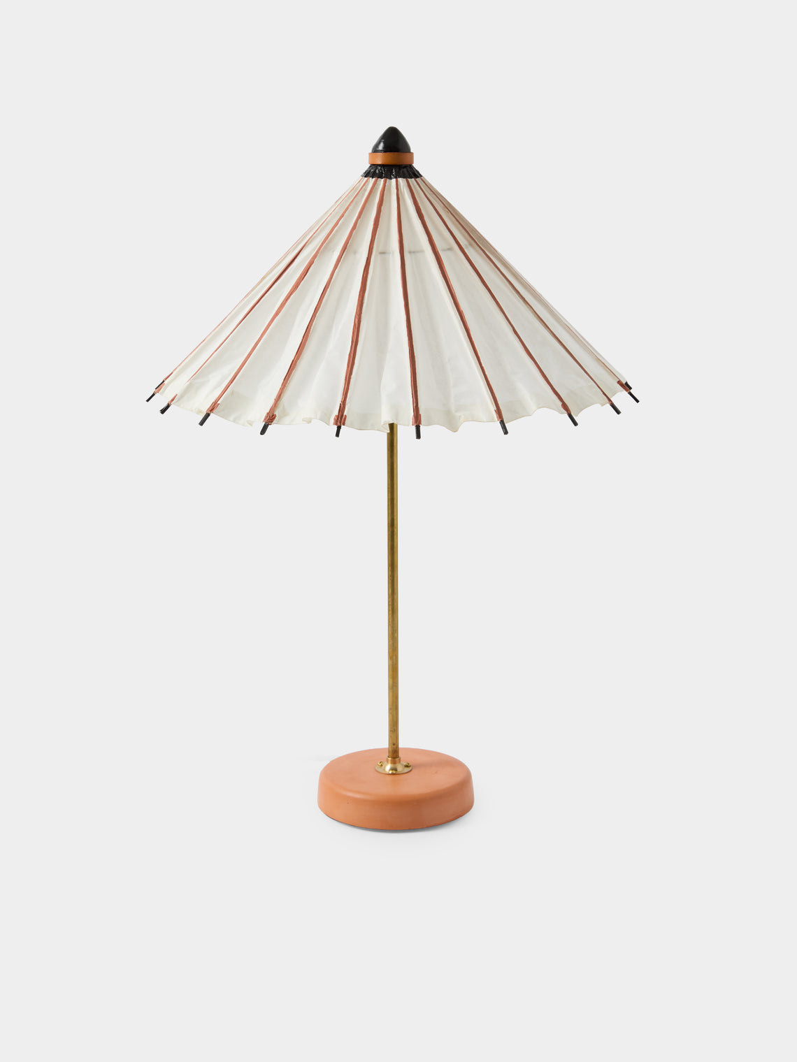 Tennant New York - Vintage Parasol, Bamboo and Coconut Table Lamp - Beige - ABASK - 