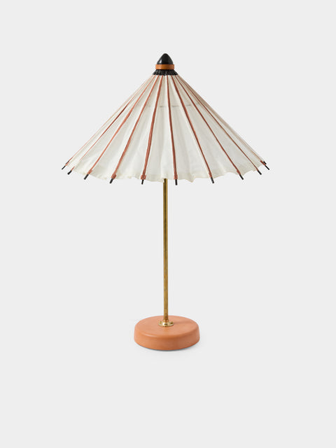 Tennant New York - Vintage Parasol, Bamboo and Coconut Table Lamp - Beige - ABASK - 