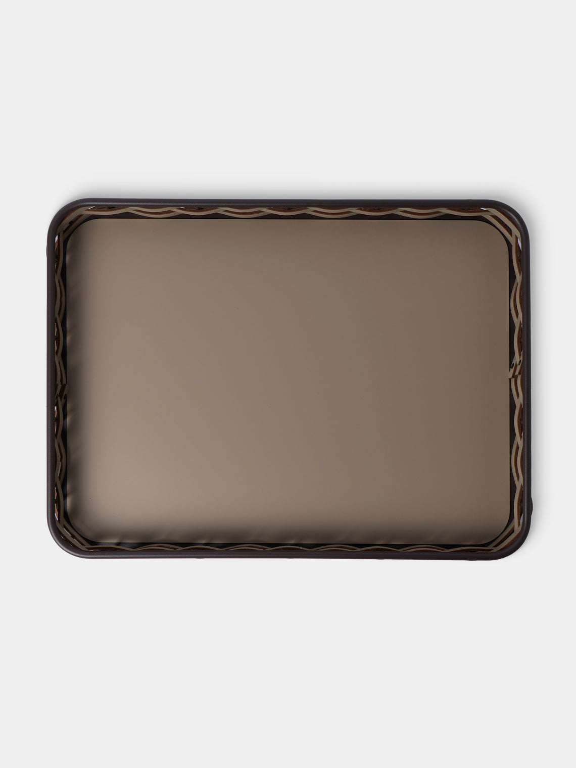 RUDI - Nassa Leather Tray (24in/60.5cm) - Beige - ABASK - 