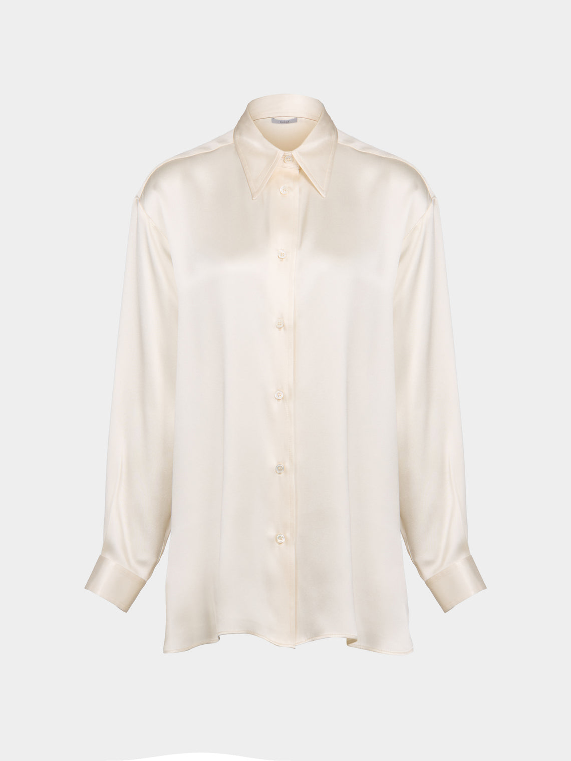 Dusan - Doppio Silk Shirt | Size: S - Cream - ABASK - 