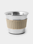 Pigment France - Menton Leather and Rattan 2/3-Bottle Champagne Bucket - Cream - ABASK - 