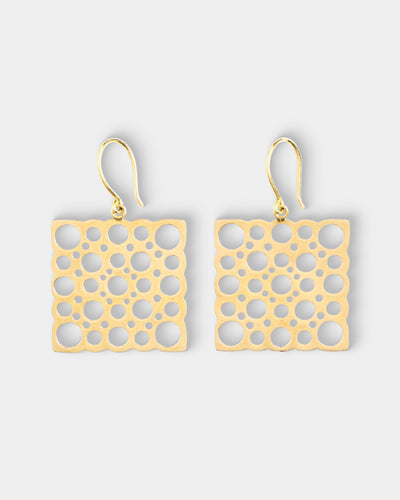 Mahnaz Collection - Women's Vintage 1970 Liisa Vitali for Nestor Westerback Pitsi 14-Karat Gold Earrings - Gold - ABASK - 