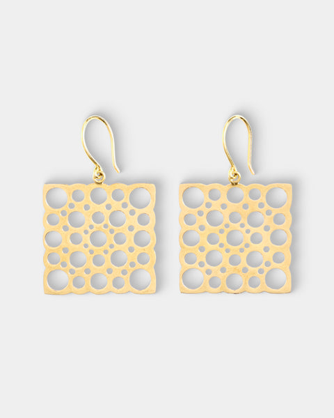 Mahnaz Collection - Women's Vintage 1970 Liisa Vitali for Nestor Westerback Pitsi 14-Karat Gold Earrings - Gold - ABASK - 