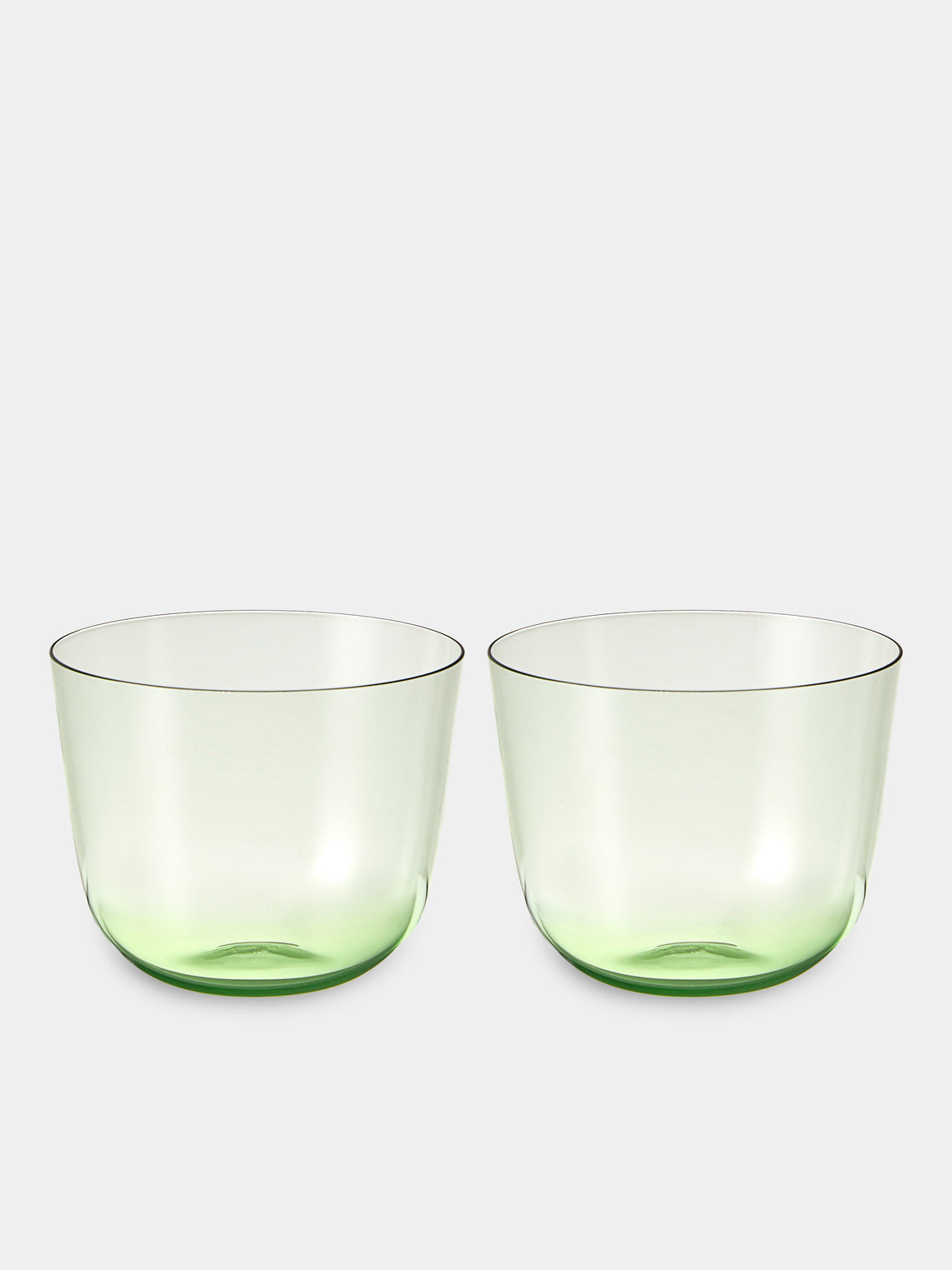 Lobmeyr - | Set of 2 | Alpha Crystal Tumblers - Green - ABASK 