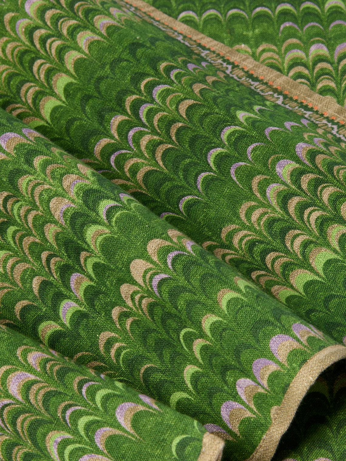 D'Ascoli - | Set of 4 | Gamine Printed Linen Placemats - Green - ABASK