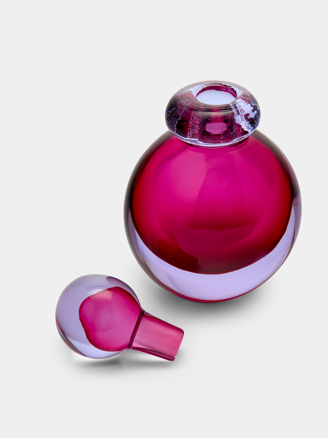 Antique and Vintage - 1950s Flavio Poli Murano Glass Perfume Bottle - Pink - ABASK