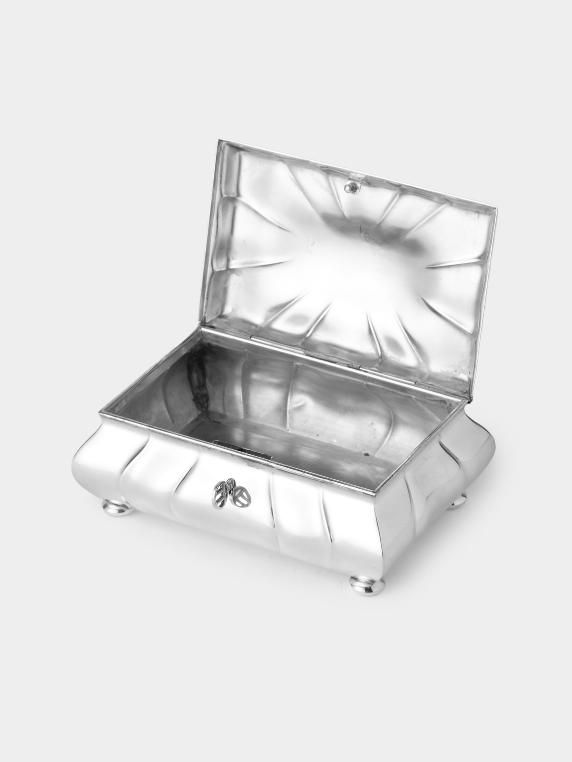 Antique and Vintage - 20th-Century Silver-Plated Trinket Box - Silver - ABASK