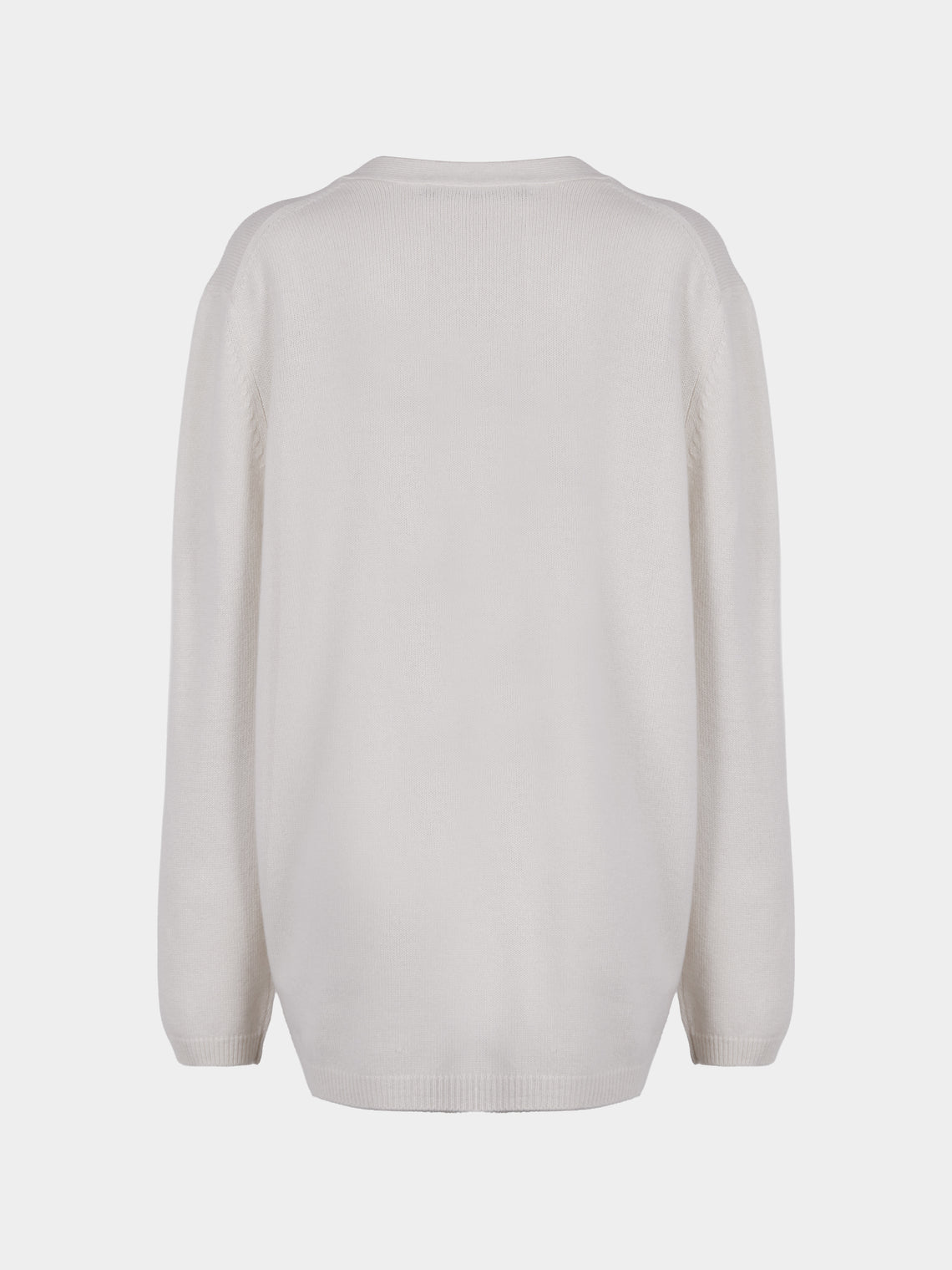 Denis Colomb - Cashmere Boyfriend Cardigan | Size: S - Ivory - ABASK