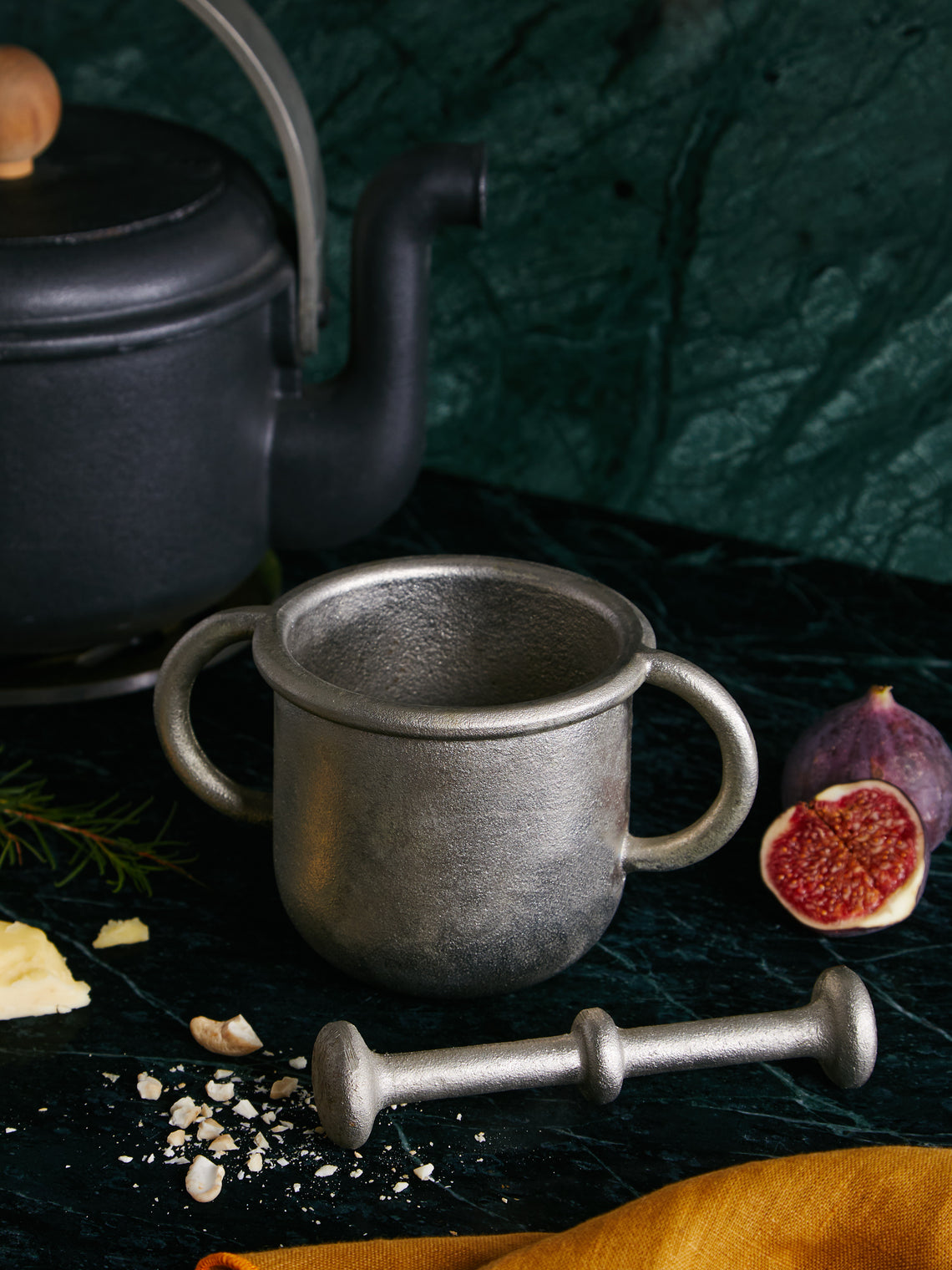 Antique and Vintage - Mid-Century Carl Auböck for Ostovics Culinar Steel Pestle and Mortar -  - ABASK