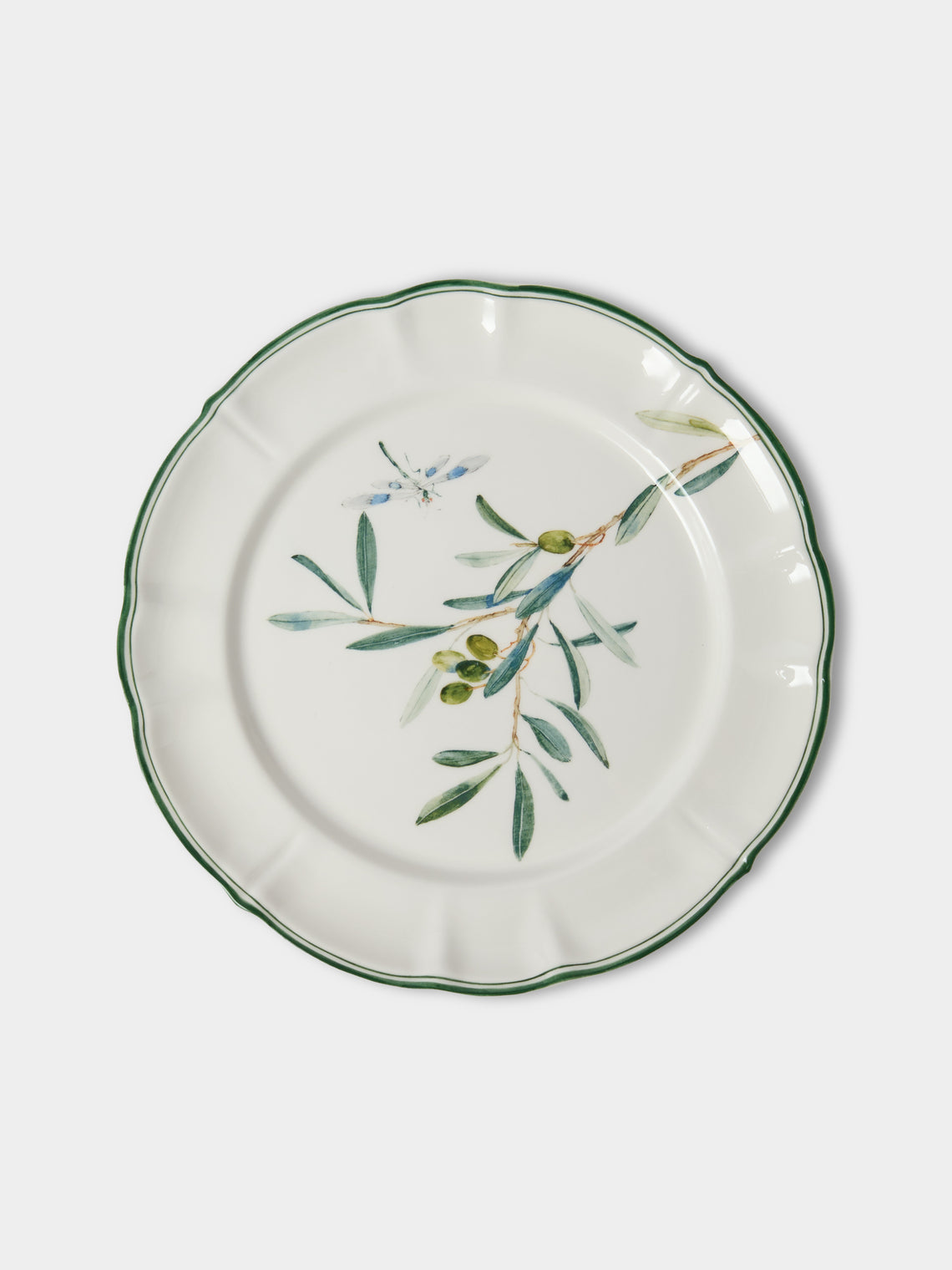 Laboratorio Paravicini - | Set of 6 | Ulivi Ceramic Dinner Plates (10in/26cm) - Green - ABASK