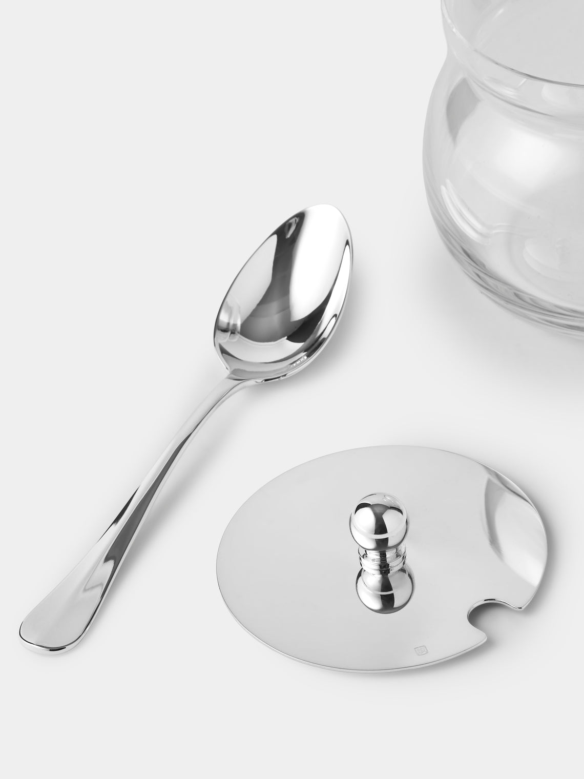 Ercuis - Héritage Silver-Plated Jam Pot with Spoon - Silver - ABASK