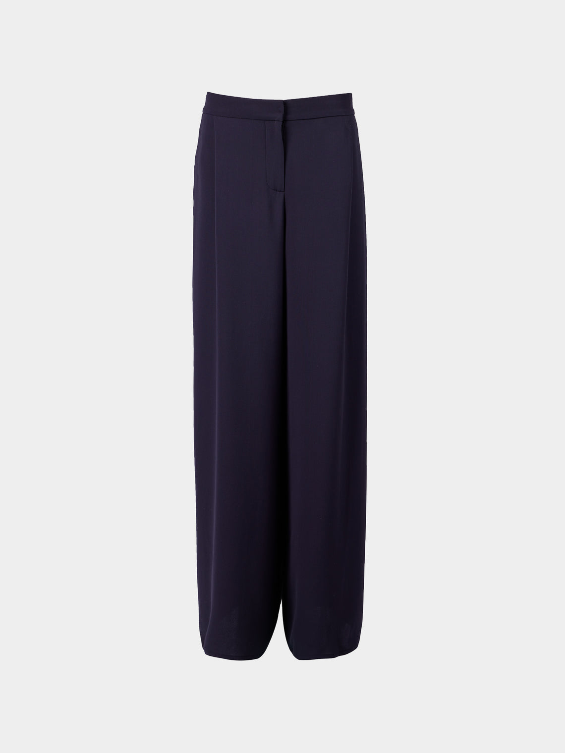 Dusan - Silk Full Trousers | Size: XS - Navy - ABASK - 