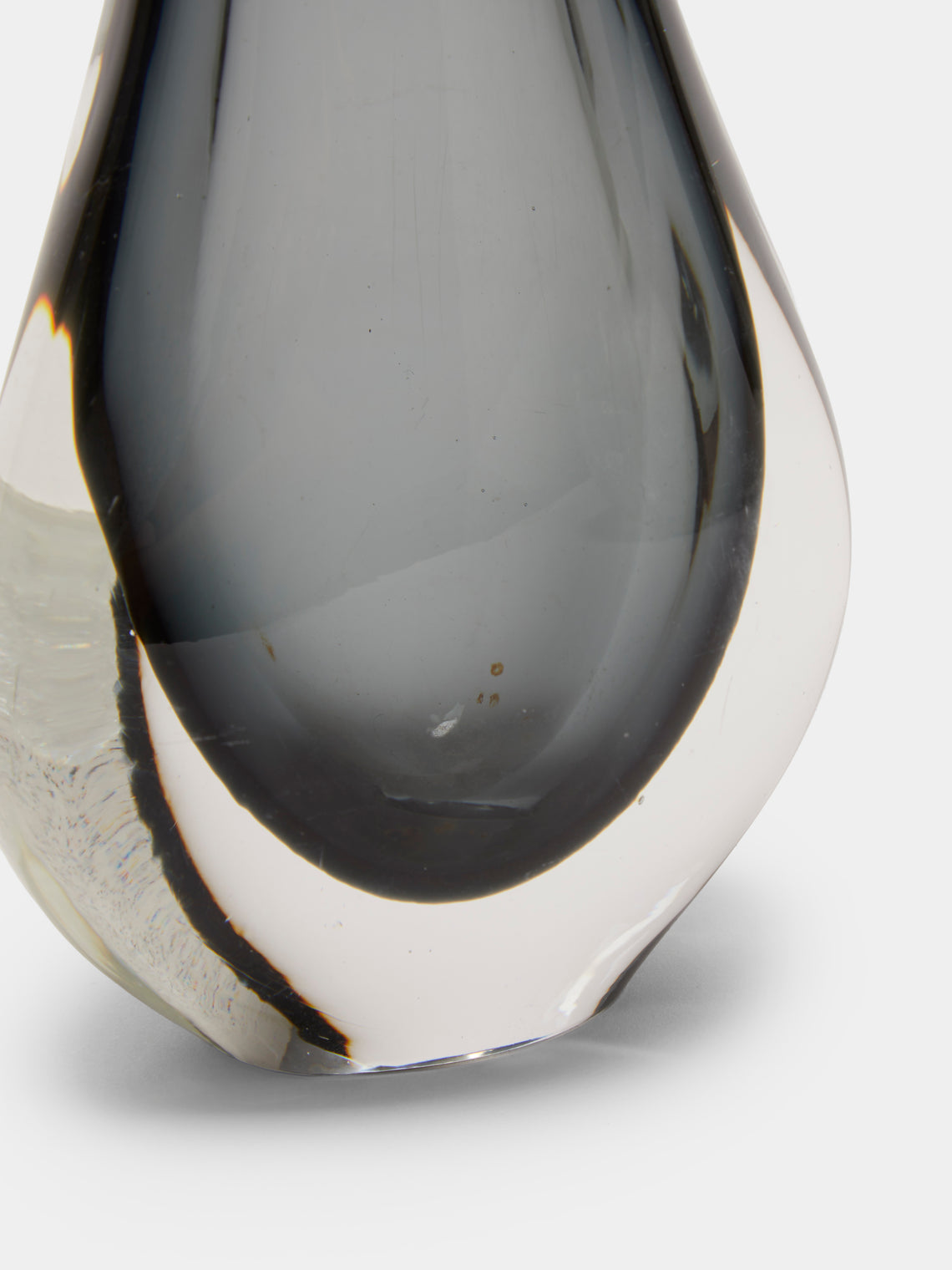 Antique and Vintage - Mid-Century Crystal Vase - Gray - ABASK