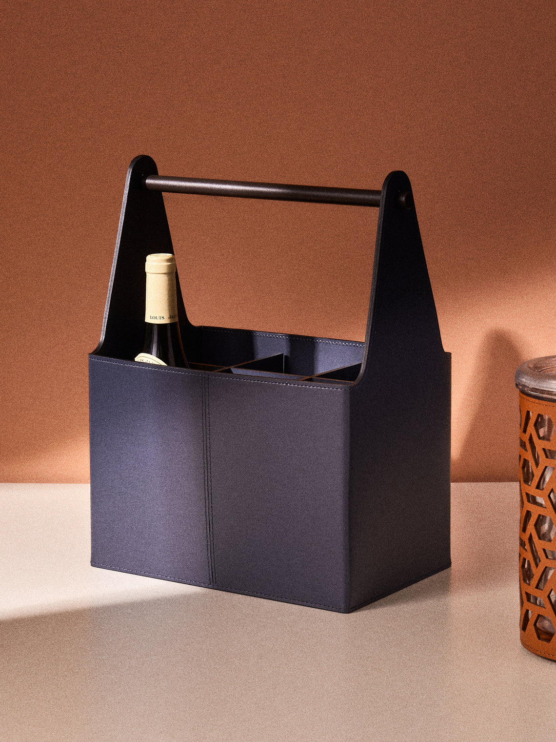 Rudi - Circuit Leather Bottle Carrier - Blue - ABASK
