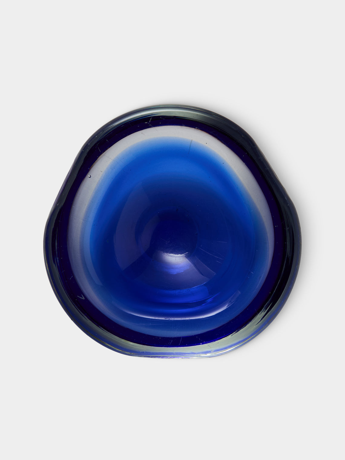 Antique and Vintage - Mid-Century Murano Glass Ashtray - Blue - ABASK