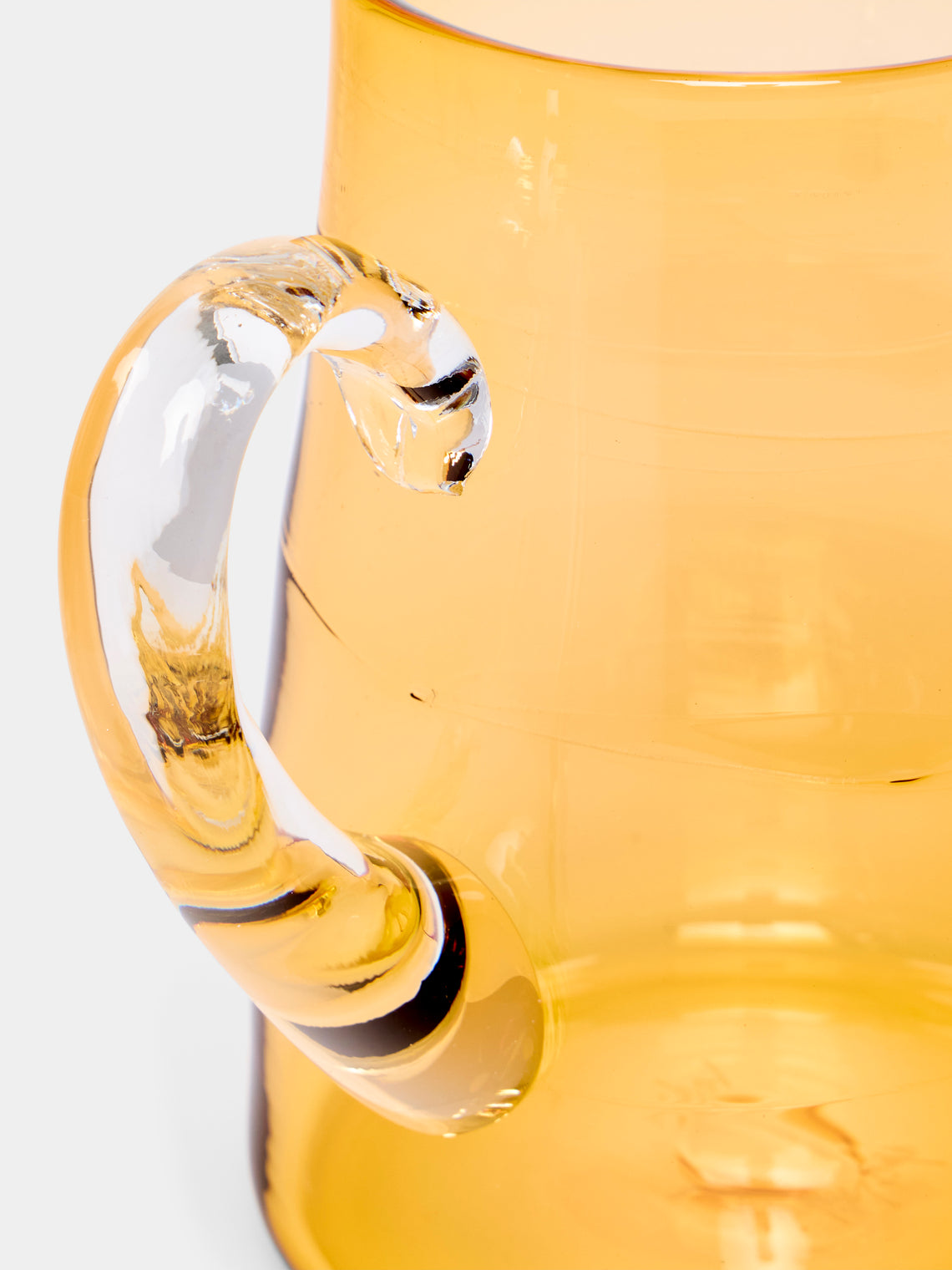 Michael Ruh Studio - Mojave Hand-Blown Glass Pitcher - Orange - ABASK