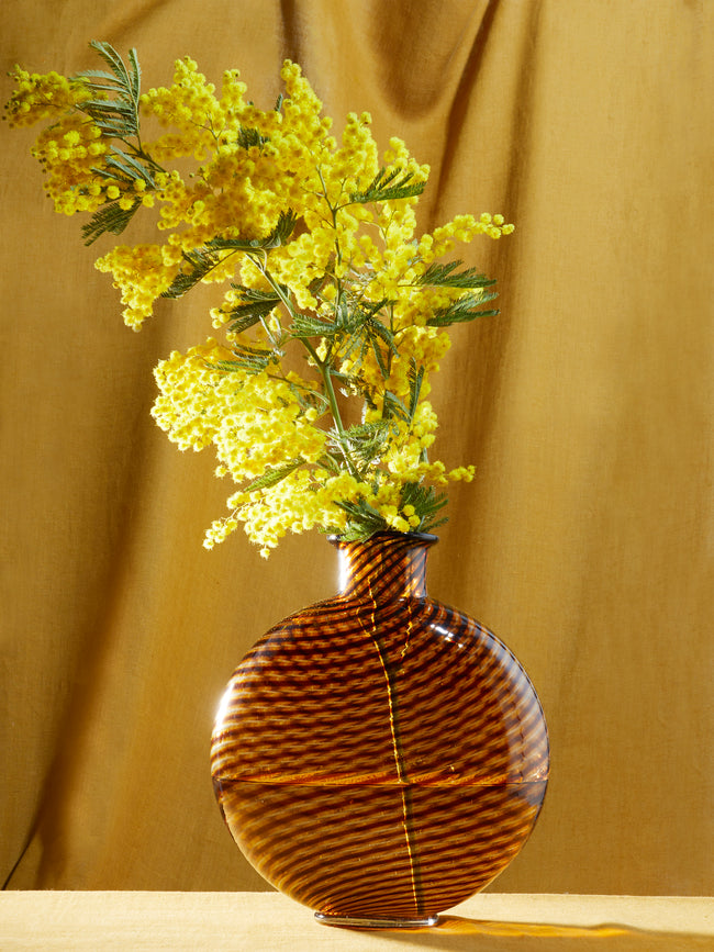 1960s Ercole Barovier Spira Murano Glass Vase